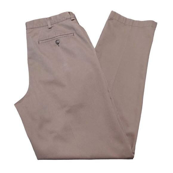 L.L. Bean Men's Classic Fit Dark Khaki Chino Pants - Picture 1 of 5